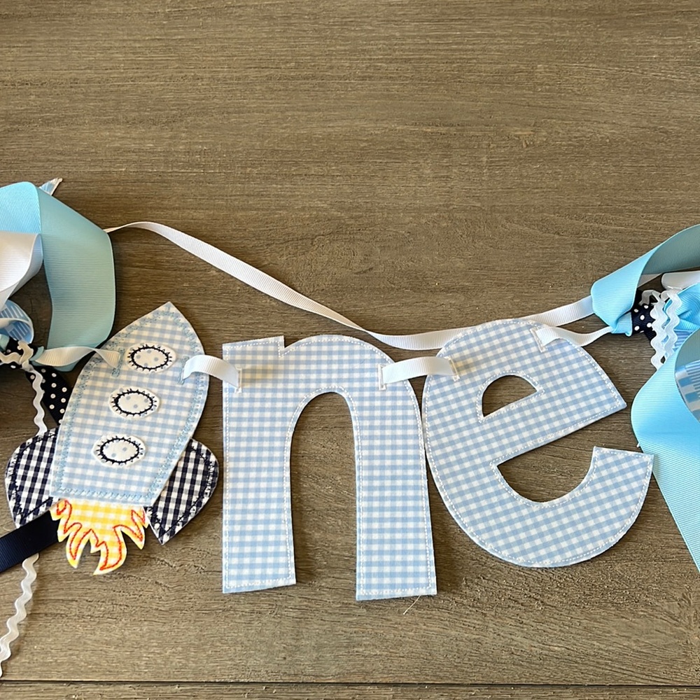Custom 1st Birthday Banner - Space Theme